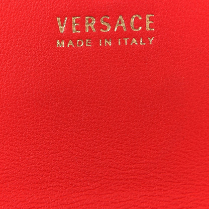 Versace Vitello Mini Virtus Chain Clutch Red 7 of 13