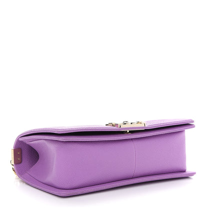 Chanel Caviar Quilted Medium Boy Flap Purple 4 of 10