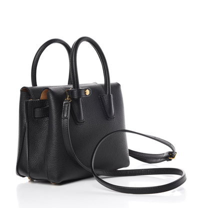 MCM Grained Calfskin Mini Milla Tote Phantom Grey 3 of 11