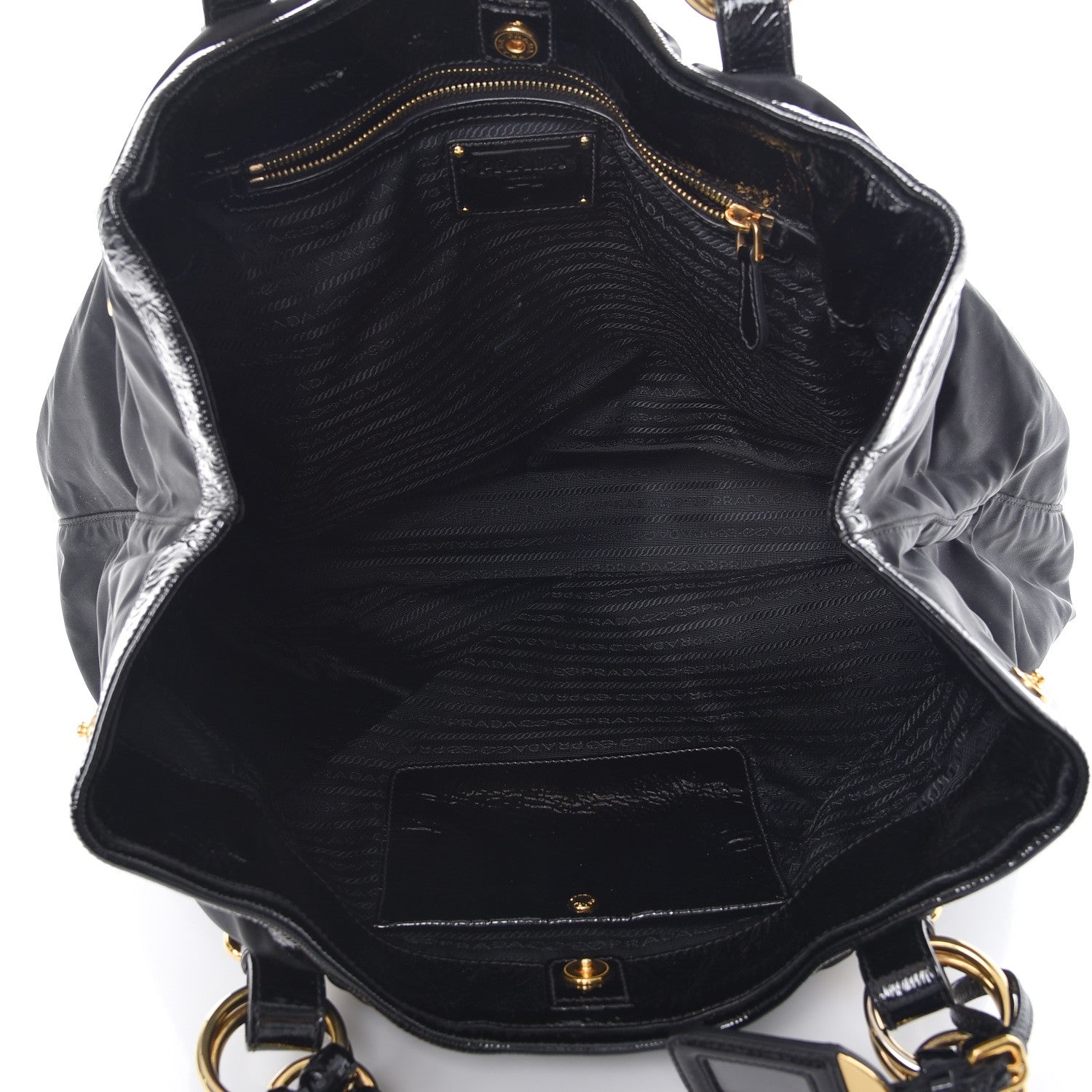 Prada Tessuto Nylon Chain Shoulder Bag Nero Black 5 of 9