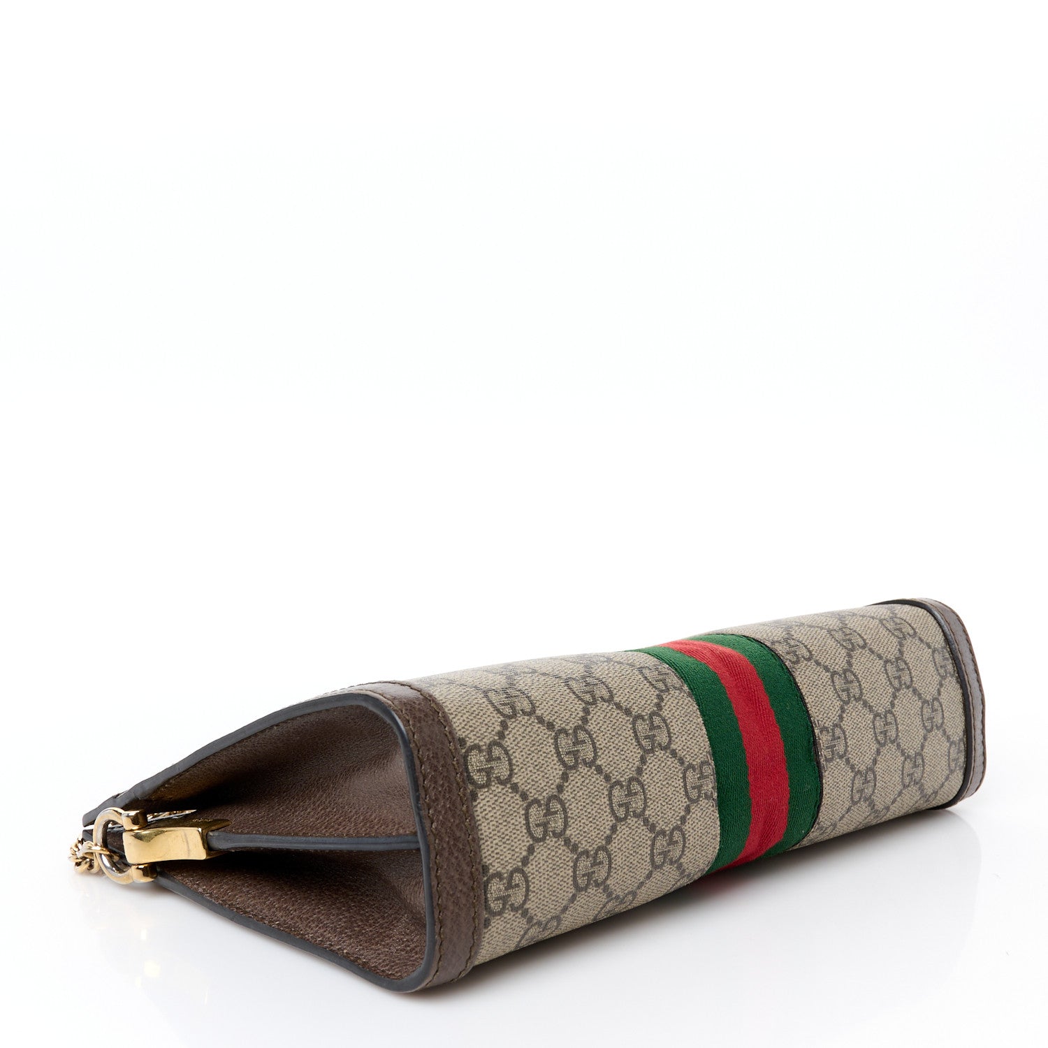 Gucci GG Supreme Monogram Web Small Ophidia Chain Shoulder Bag Brown 4 of 11