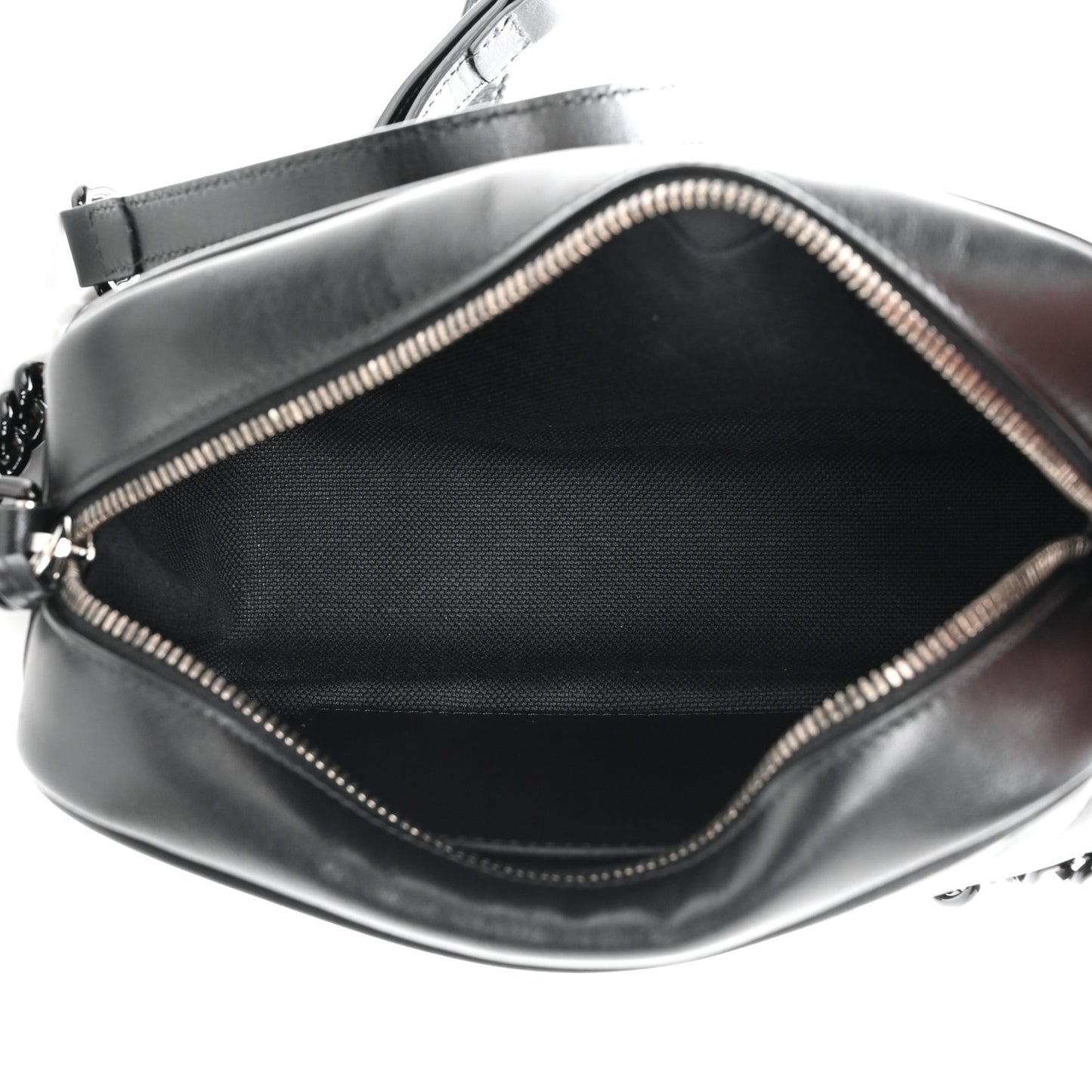 Calfskin Matelasse Monochrome Small GG Marmont Chain Shoulder Bag Black
