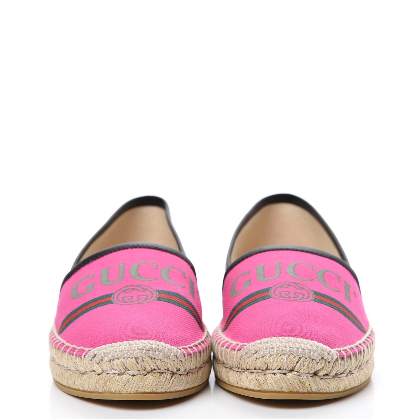 Canvas Logo Espadrilles 36 Cyclamen Rose Black
