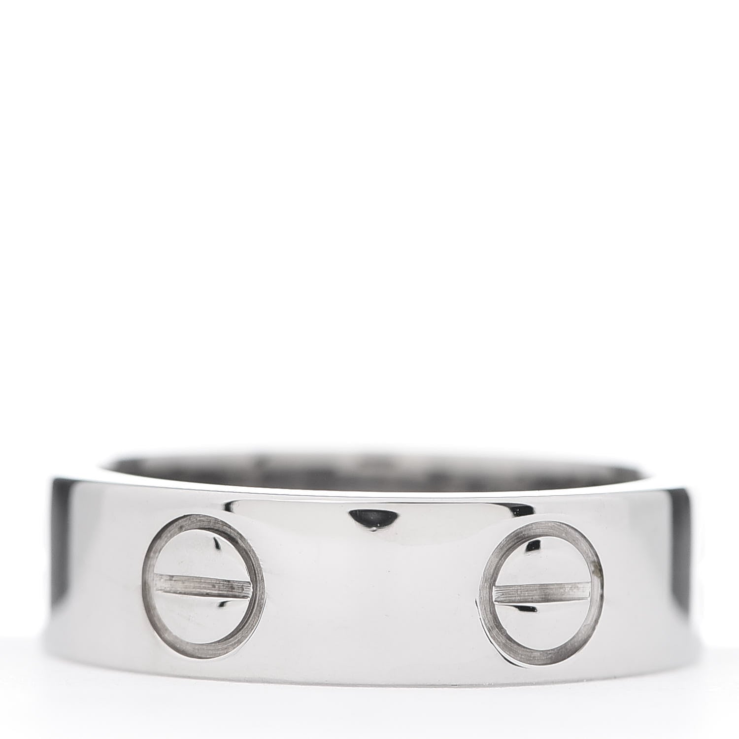 Cartier 18K White Gold 5.5mm LOVE Ring 51 5.75 3 of 8