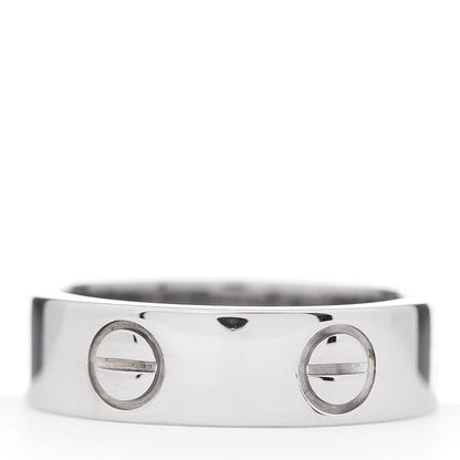 Cartier 18K White Gold 5.5mm LOVE Ring 51 5.75 3 of 8