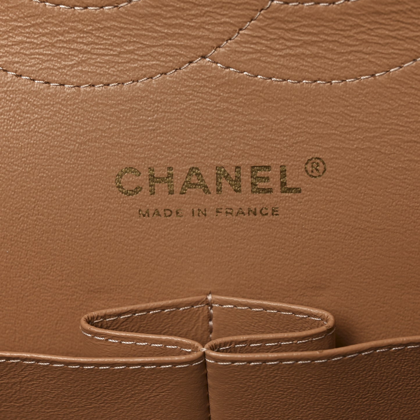 Caviar Quilted Jumbo Double Flap Beige