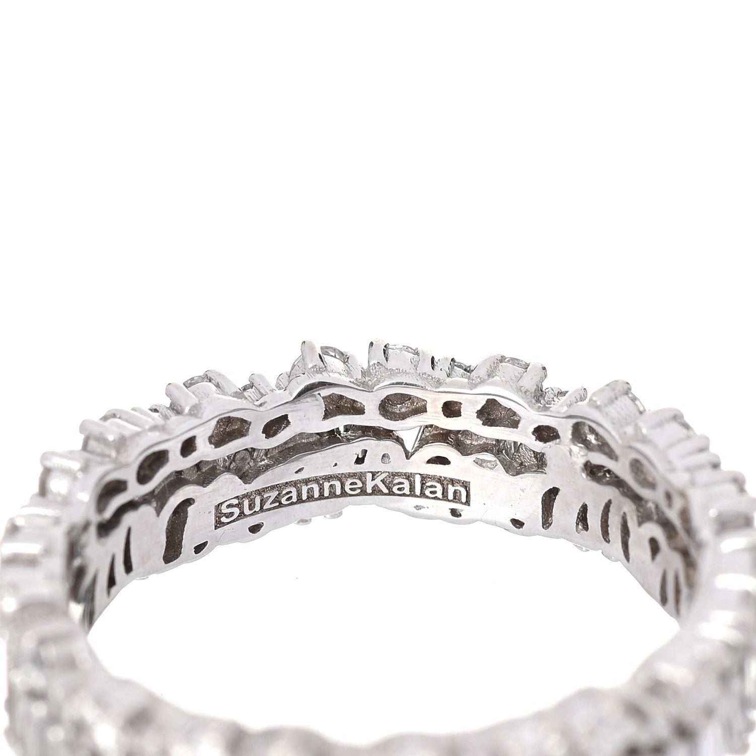 Suzanne Kalan 18K White Gold Short Stack Eternity Band 56 7.75 4 of 6