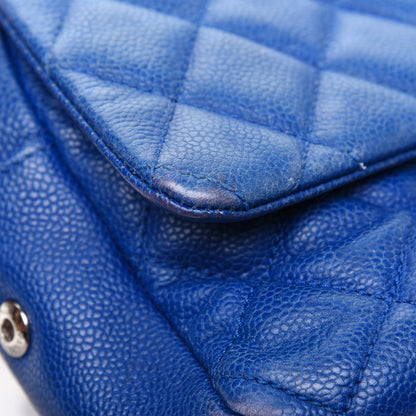 Chanel Caviar Quilted Jumbo Easy Flap Blue 24 of 35