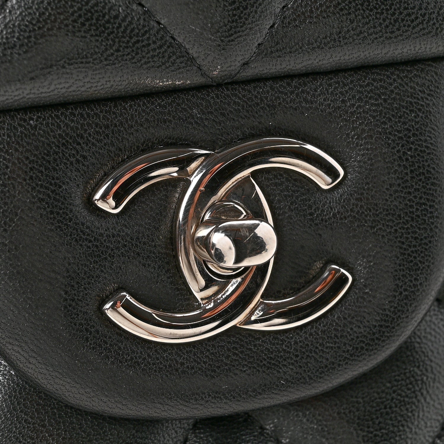 Chanel Lambskin Quilted Jumbo Double Flap Black 11 of 12