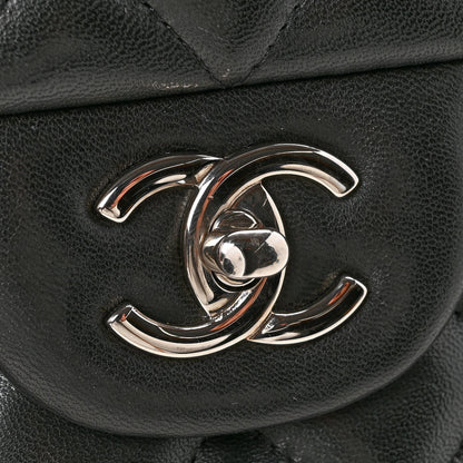 Chanel Lambskin Quilted Jumbo Double Flap Black 11 of 12