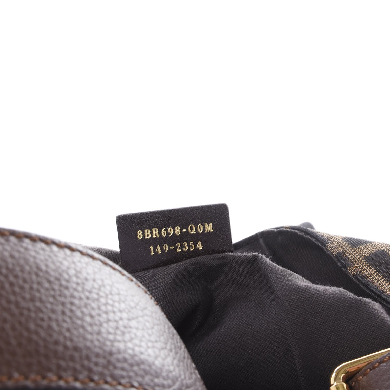 Fendi Zucca Vitello Artic Small Hobo Tobacco Castagna 6 of 10