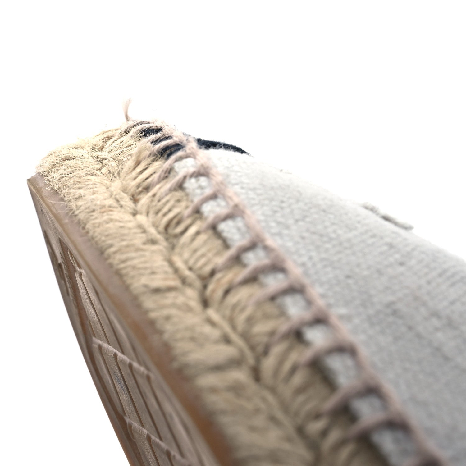 Chanel Linen CC Espadrilles 37 Beige Black 12 of 13