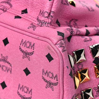 MCM Visetos Studded Medium Stark M Backpack Pink 8 of 10