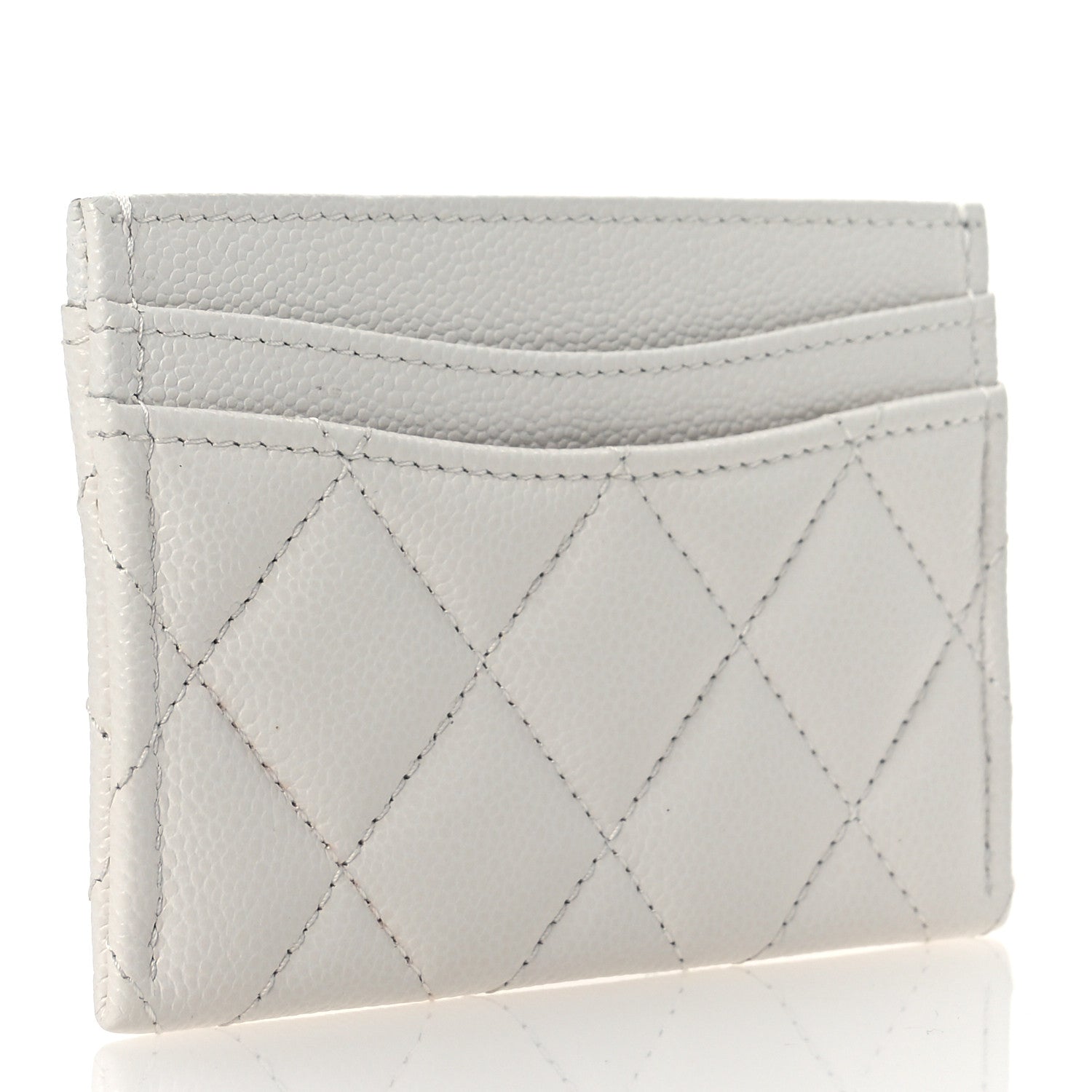 Chanel Caviar Quilted Card Holder White 3 of 11