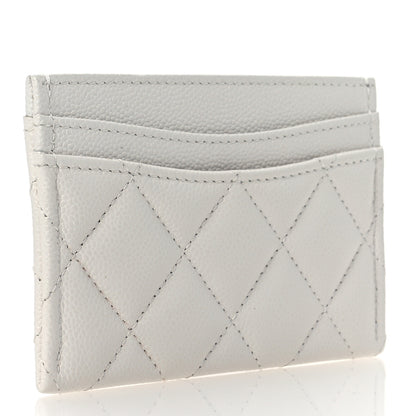 Chanel Caviar Quilted Card Holder White 3 of 11