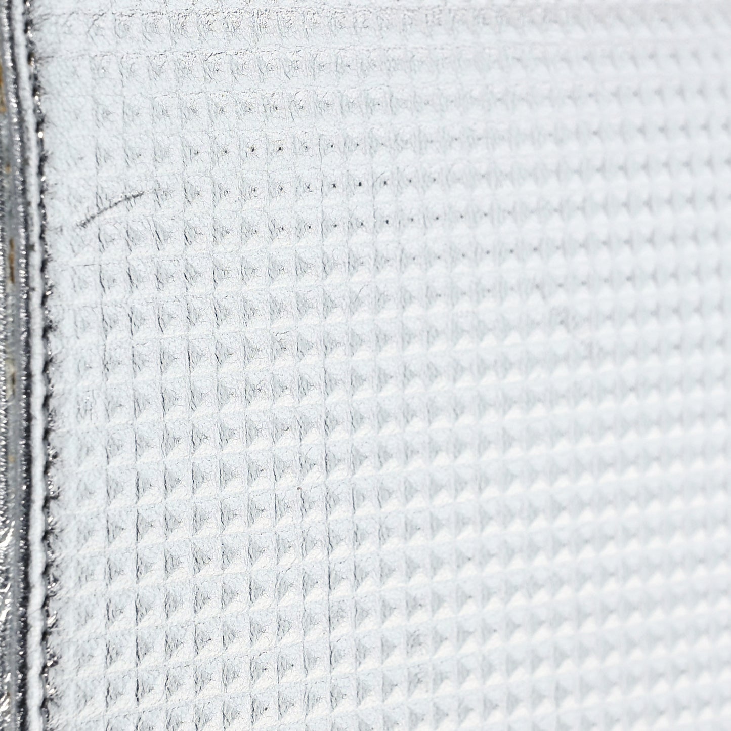 Metallic Lambskin Embossed Envelope Clutch Silver