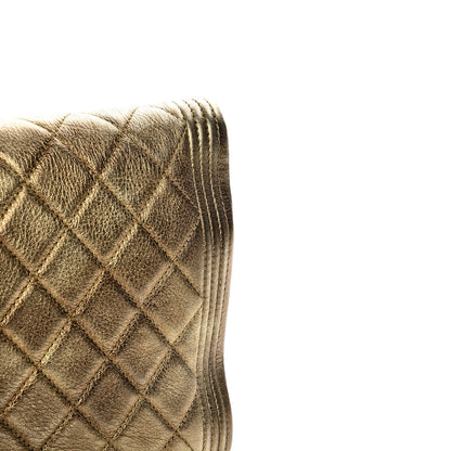 Chanel Metallic Lambskin Quilted Beauty CC Boy Clutch Gold 9 of 9
