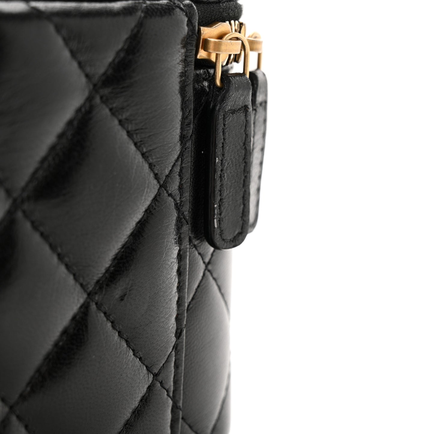 Lambskin Quilted Small CC Dynasty Vanity Case With Chain Black