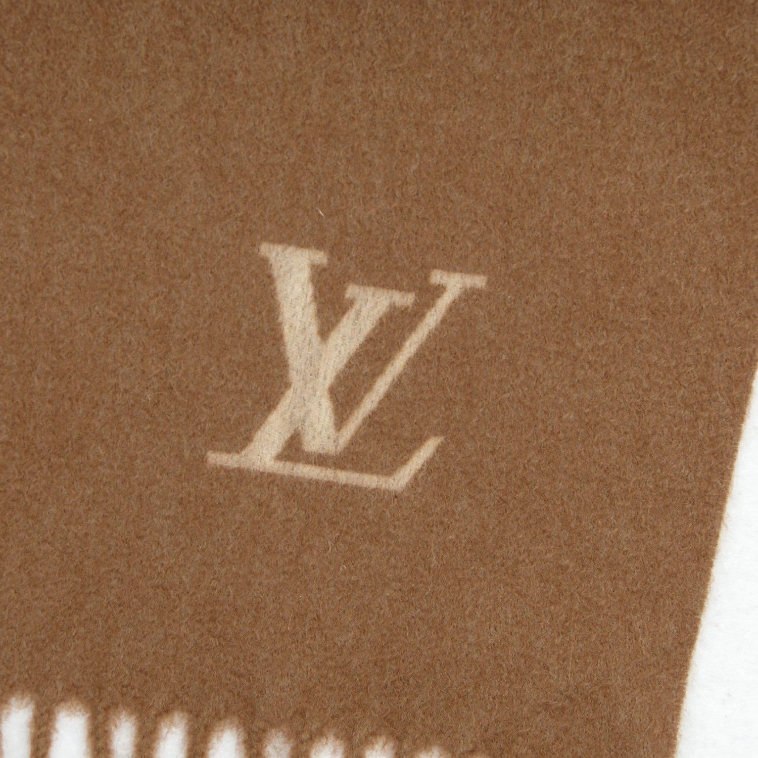 Louis Vuitton Cashmere Jhelam Muffler Scarf Camel 4 of 4