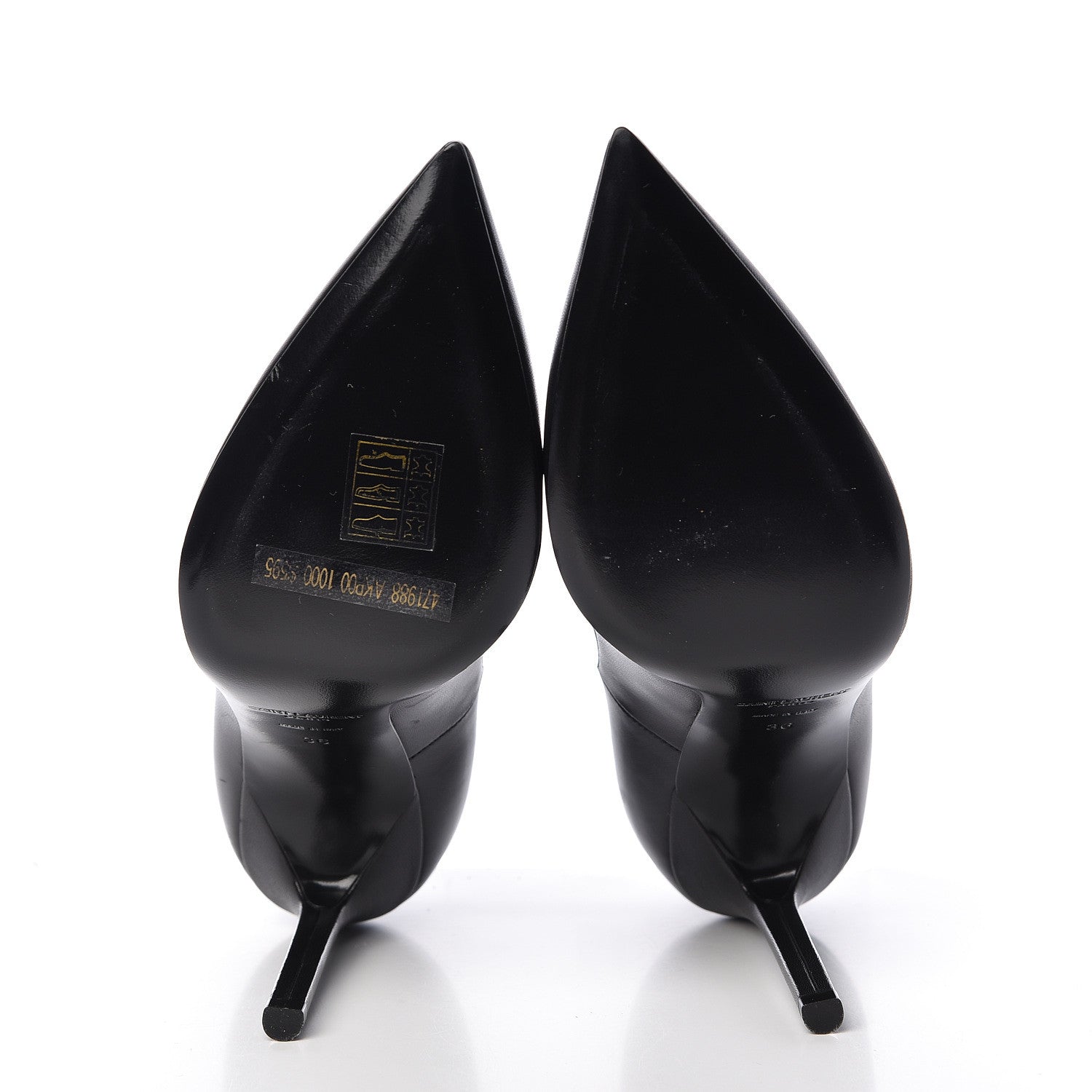 Saint Laurent Calfskin Zoe 105 Pump 36 Black 5 of 13