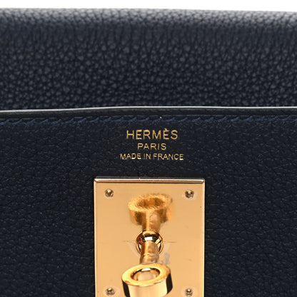 Hermes Togo Kelly Retourne 28 Bleu Nuit 9 of 18