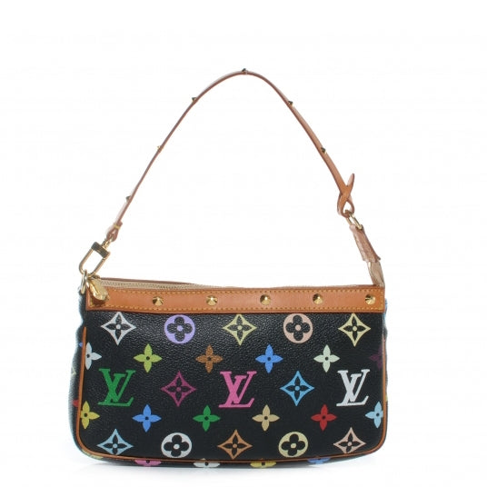 Monogram Multicolor Pochette Accessories Black
