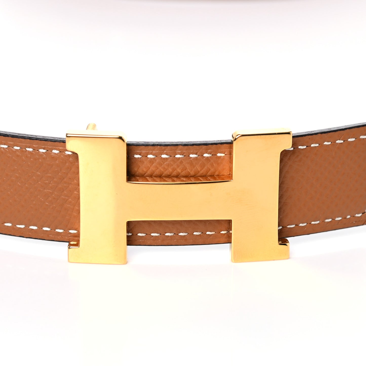 Epsom Swift 24mm Constance H Belt 75 Gold Black