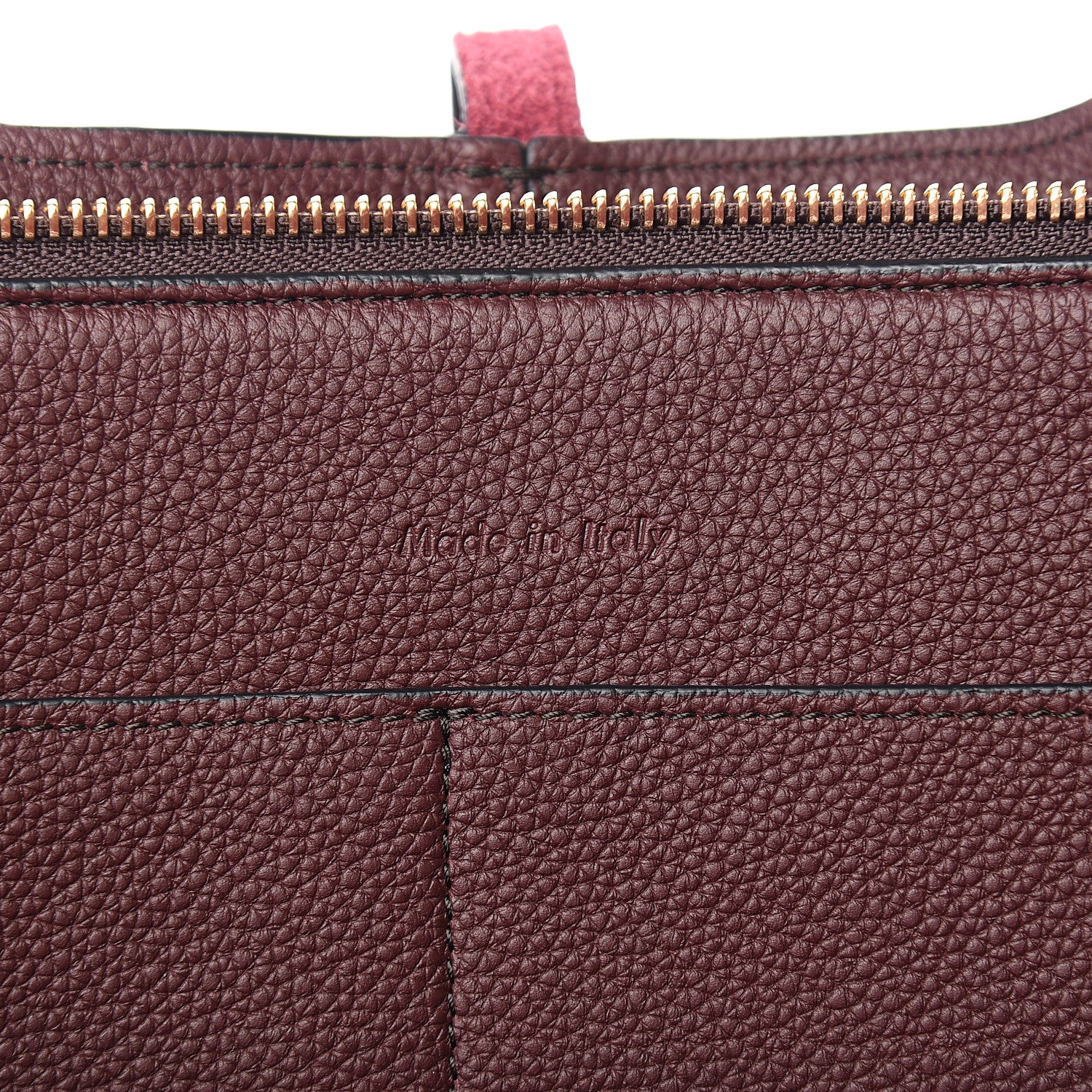 Celine Baby Grained Calfskin Small Tri-Fold Bag Burgundy 6 of 8