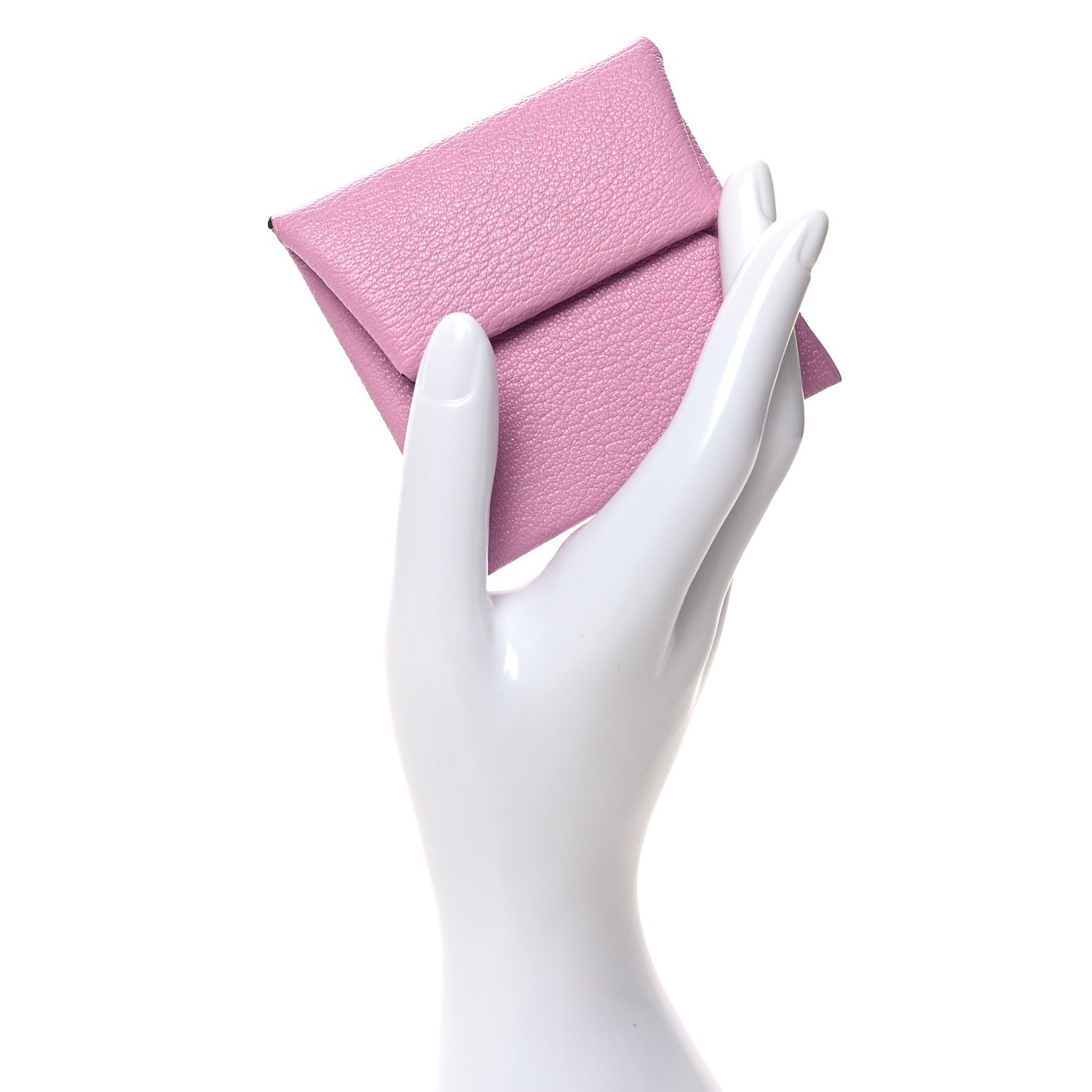 Hermes Chevre Mysore Bastia Coin Purse Mauve Sylvestre 2 of 8
