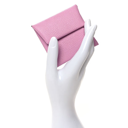 Hermes Chevre Mysore Bastia Coin Purse Mauve Sylvestre 2 of 8