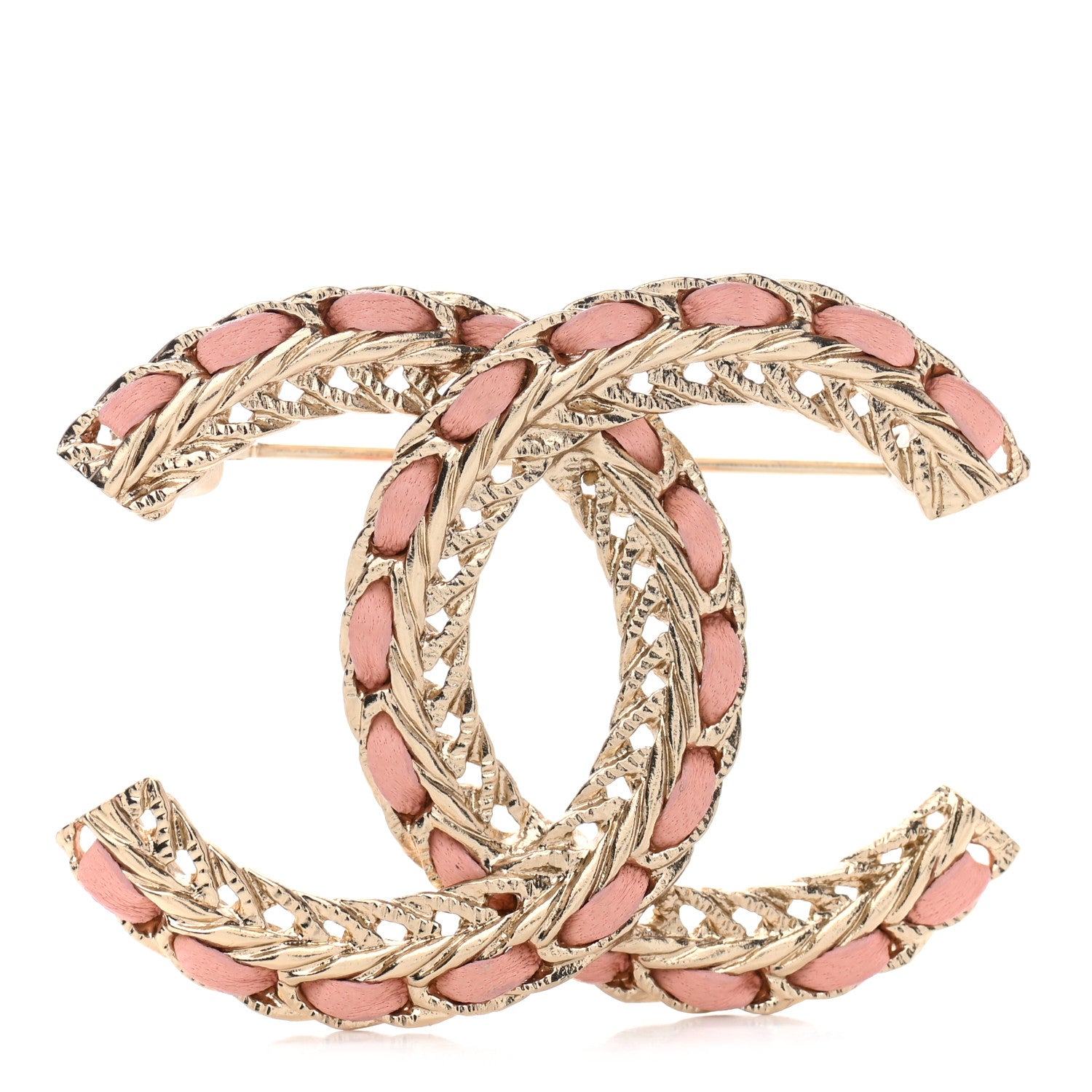 Chanel Lambskin Chain CC Brooch Pink Gold 1 of 5