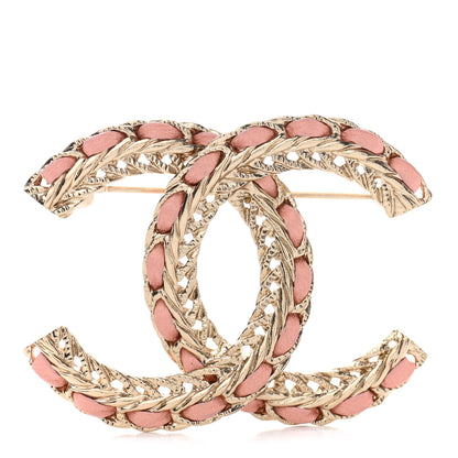 Chanel Lambskin Chain CC Brooch Pink Gold 1 of 5