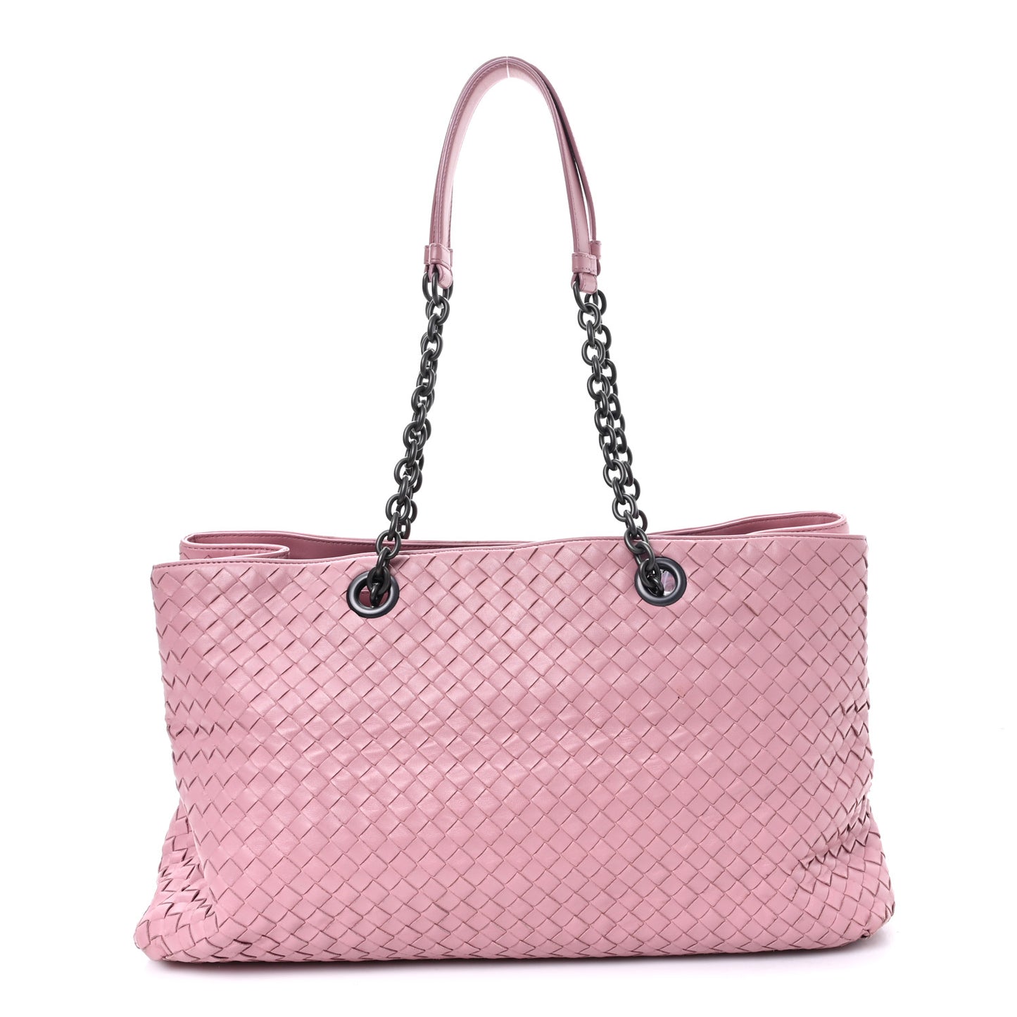 Nappa Intrecciato Large Classic Chain Strap Tote Glicine