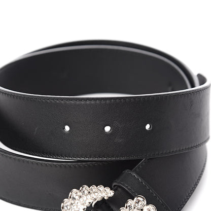 Gucci Calfskin Crystal Double G 40mm Belt 100 40 Black 5 of 7