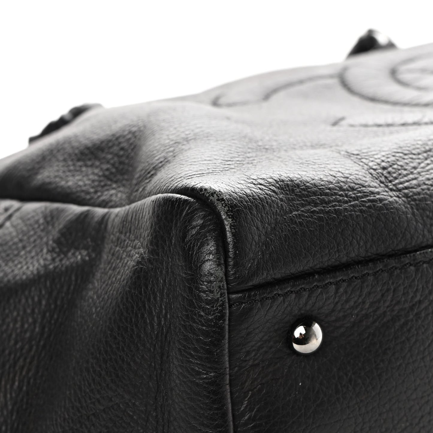 Deerskin Luxe Ligne Large Bowler Black