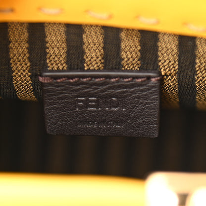 Fendi Vitello King Plexiglass Logo Embossed Mini Fendi Sunshine Shopper Tote Mimosa 6 of 10