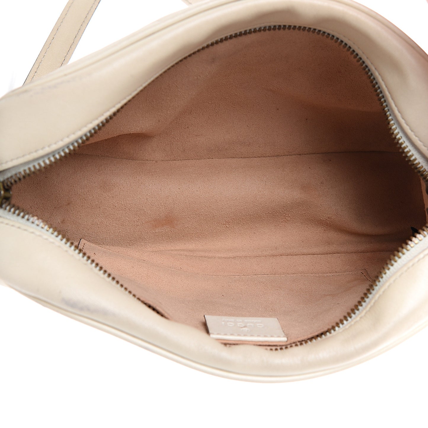 Calfskin Matelasse Small GG Marmont Chain Shoulder Bag White