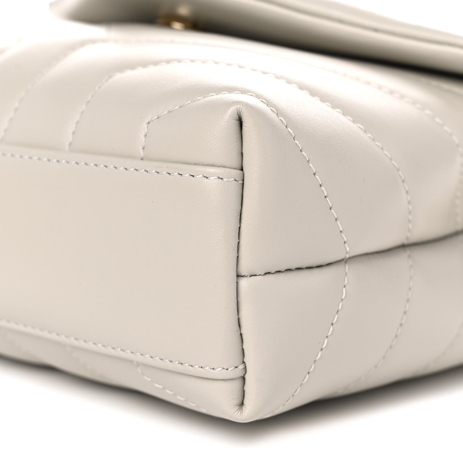 Saint Laurent Calfskin Y Quilted Monogram Toy Loulou Crossbody Bag Crema Soft 10 of 11