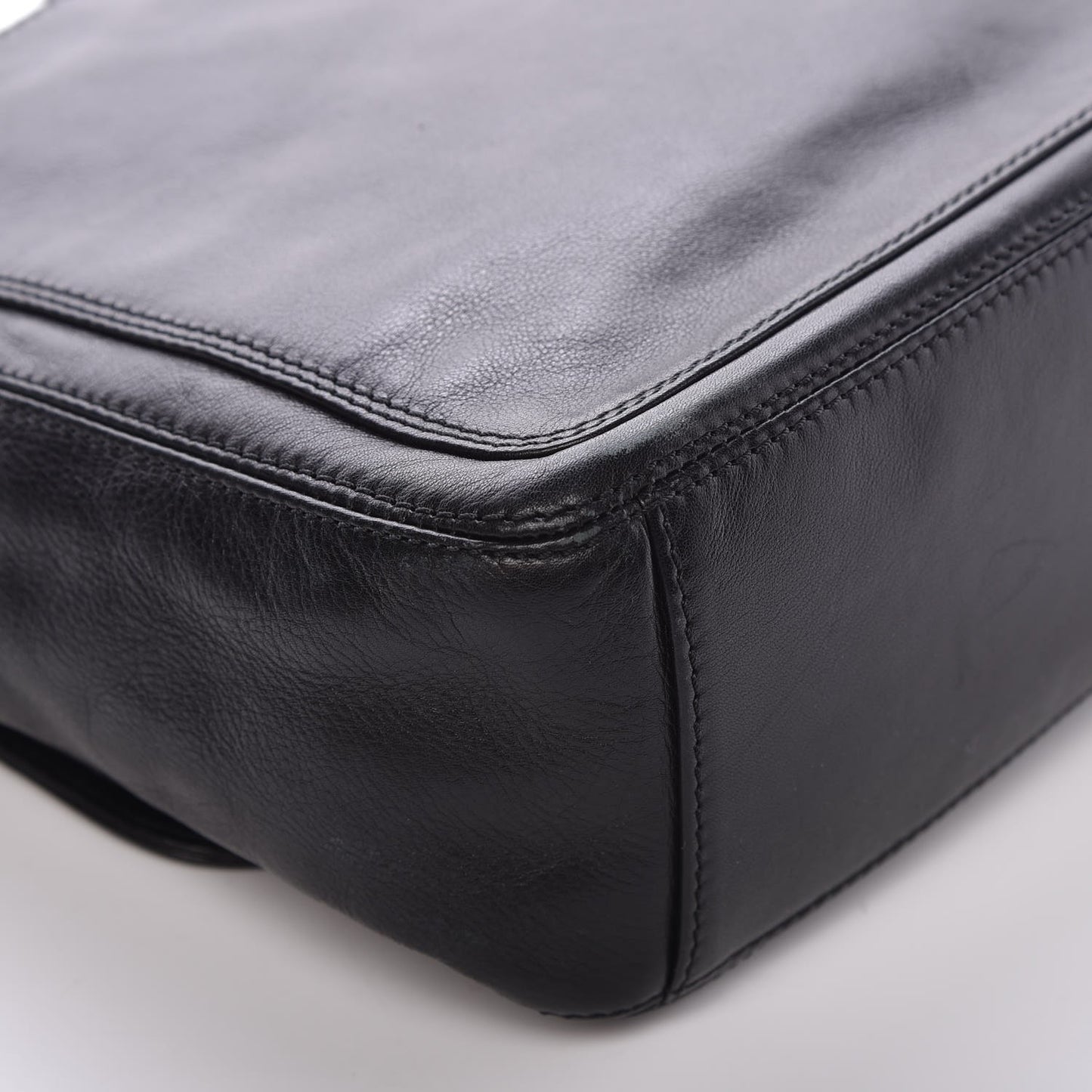 Calfskin CC Flap Shoulder Bag Black