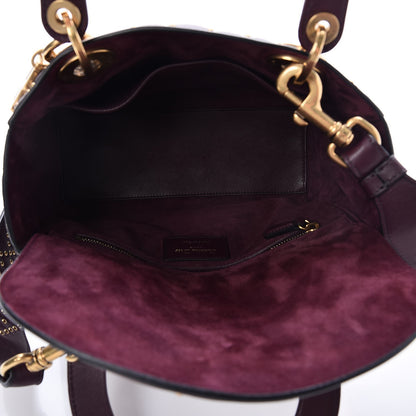 Christian Dior Calfskin Cannage Studded Medium Supple Lady Dior Deep Amaranth 6 of 9