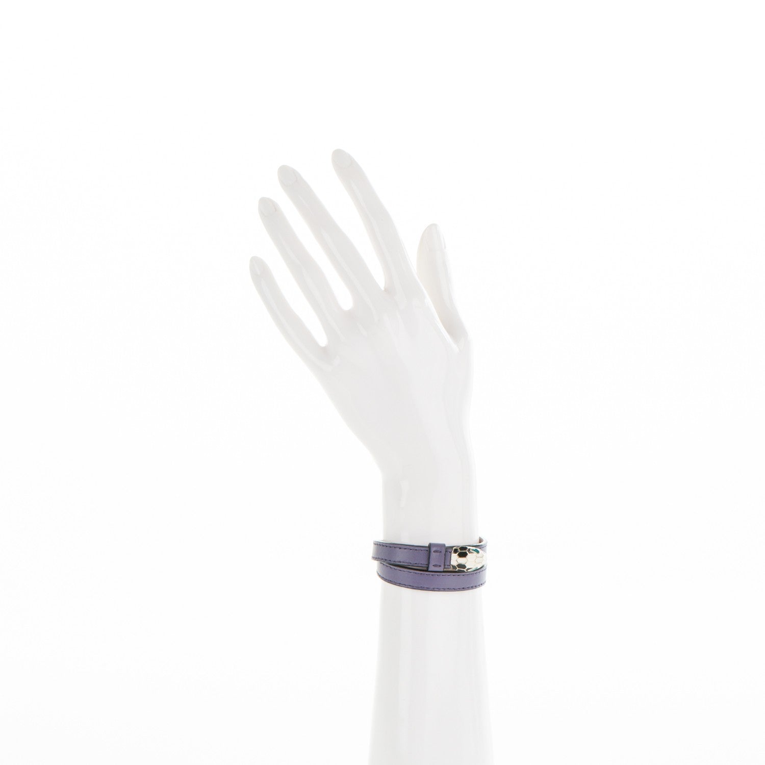 Bulgari Lambskin Serpenti Forever Double Coil Bracelet S 2 of 5