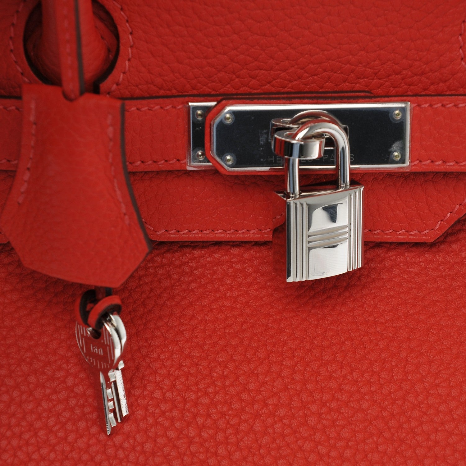 Hermes Taurillon Clemence Birkin 35 Rouge Pivoine 6 of 8