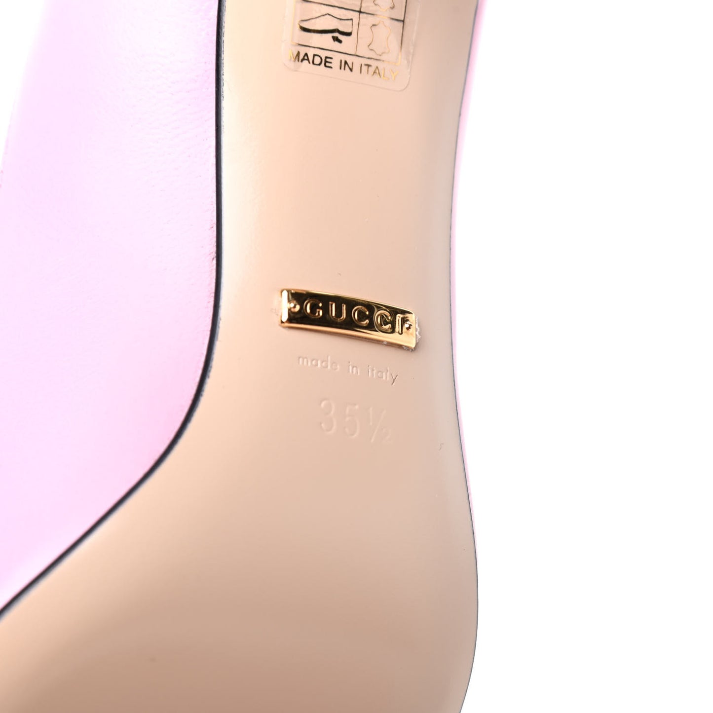 Nappa Queen Margaret Bow Mid Heel Pumps 35.5 Sugar Pink