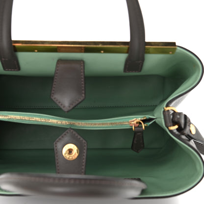 Fendi Vitello Dolce Petite 2Jours Tote Verde Prato Menta 5 of 8