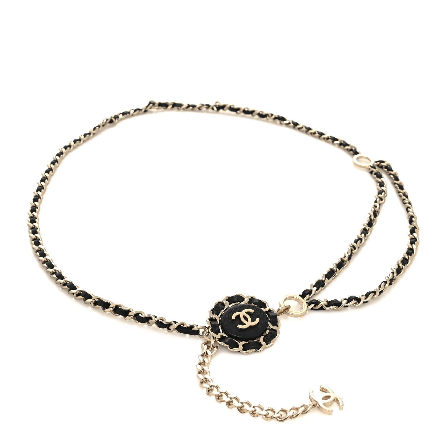 Chanel Lambskin Chain CC Fancy Belt Black Gold 1 of 4