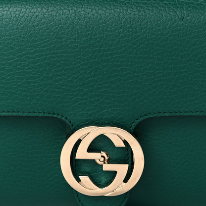 Gucci Dollar Calfskin Interlocking G Crossbody Bag Emerald 9 of 11
