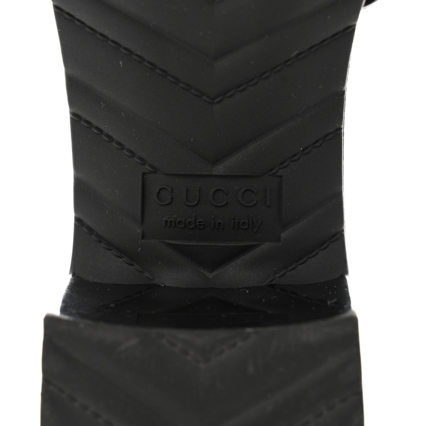 Rubber Gucci Logo Womens Platform 20/60mm Slide Sandals 37 Black