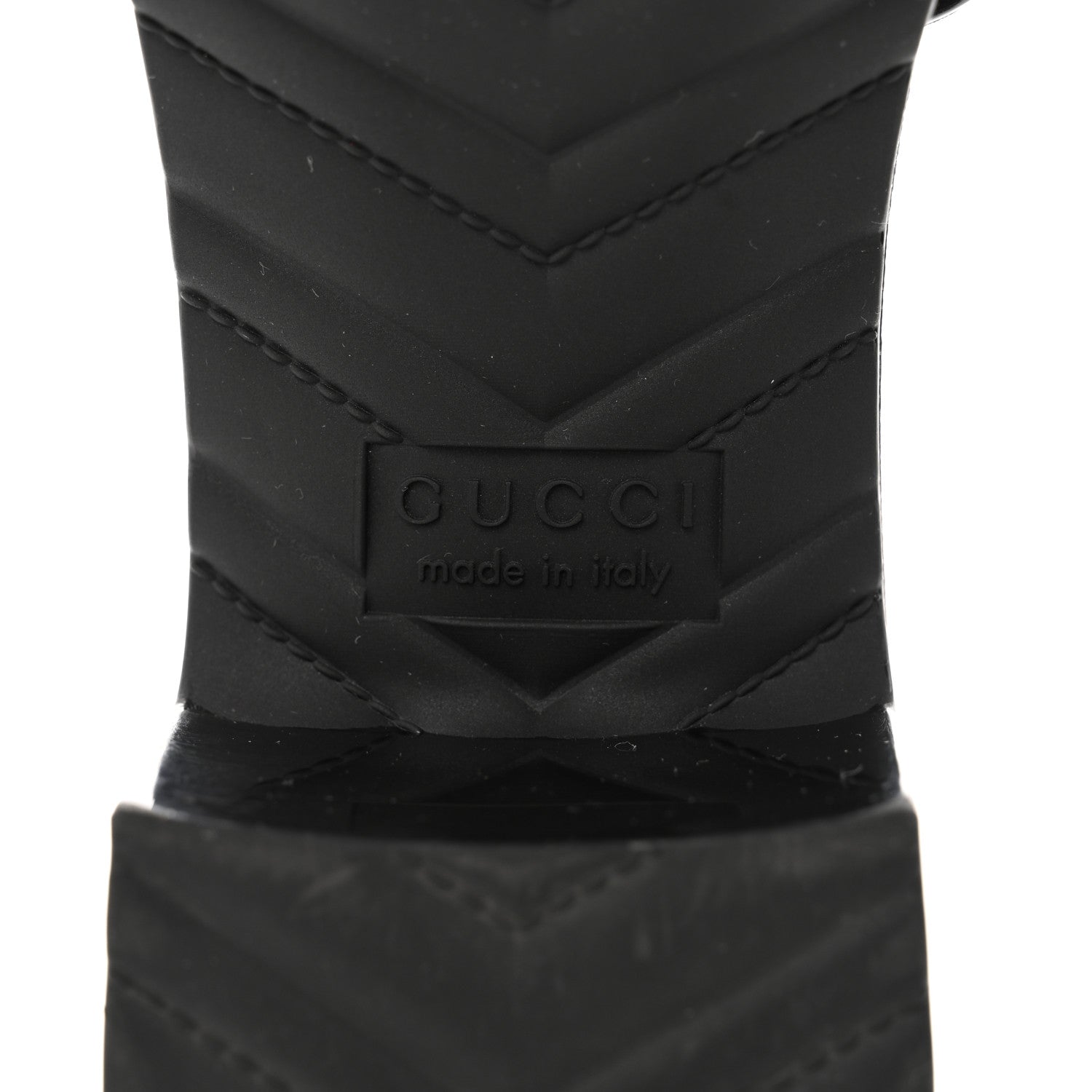 Gucci Rubber Gucci Logo Womens Platform 20/60mm Slide Sandals 37 Black 8 of 9