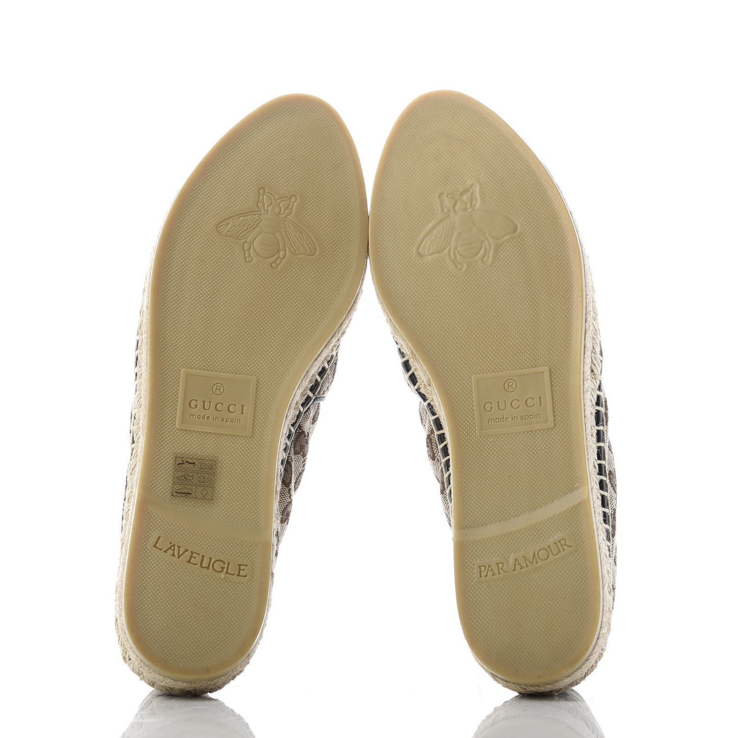 Monogram Matelasse Diagonal GG Marmont Espadrilles 39 Beige Ebony Black