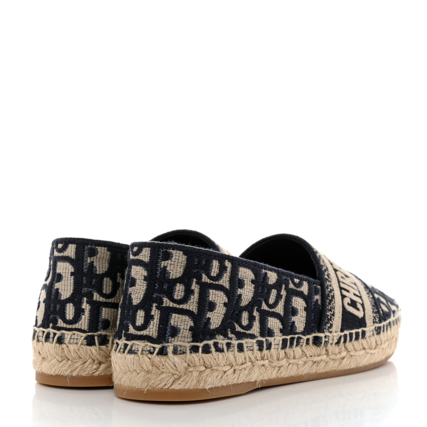 Oblique Embroidered Granville 15mm Espadrilles 35.5 Deep Blue